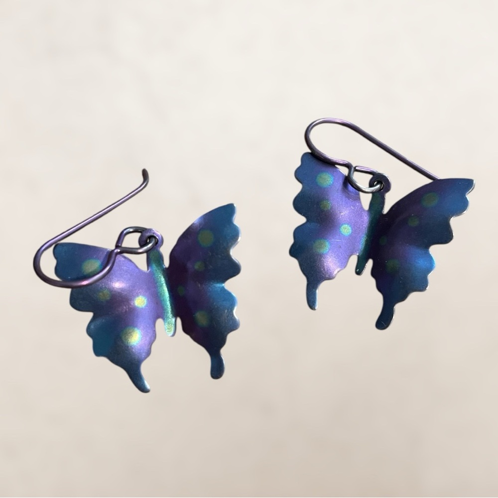Y2K limited too style metal butterfly earrings